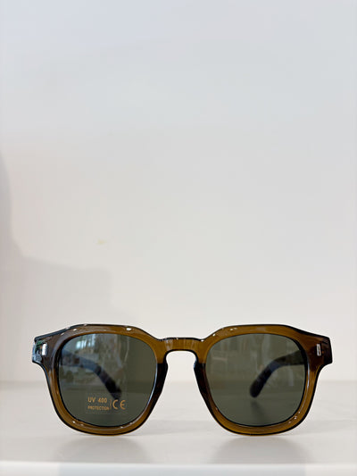 Milos Sunglasses {Olive Transparent}