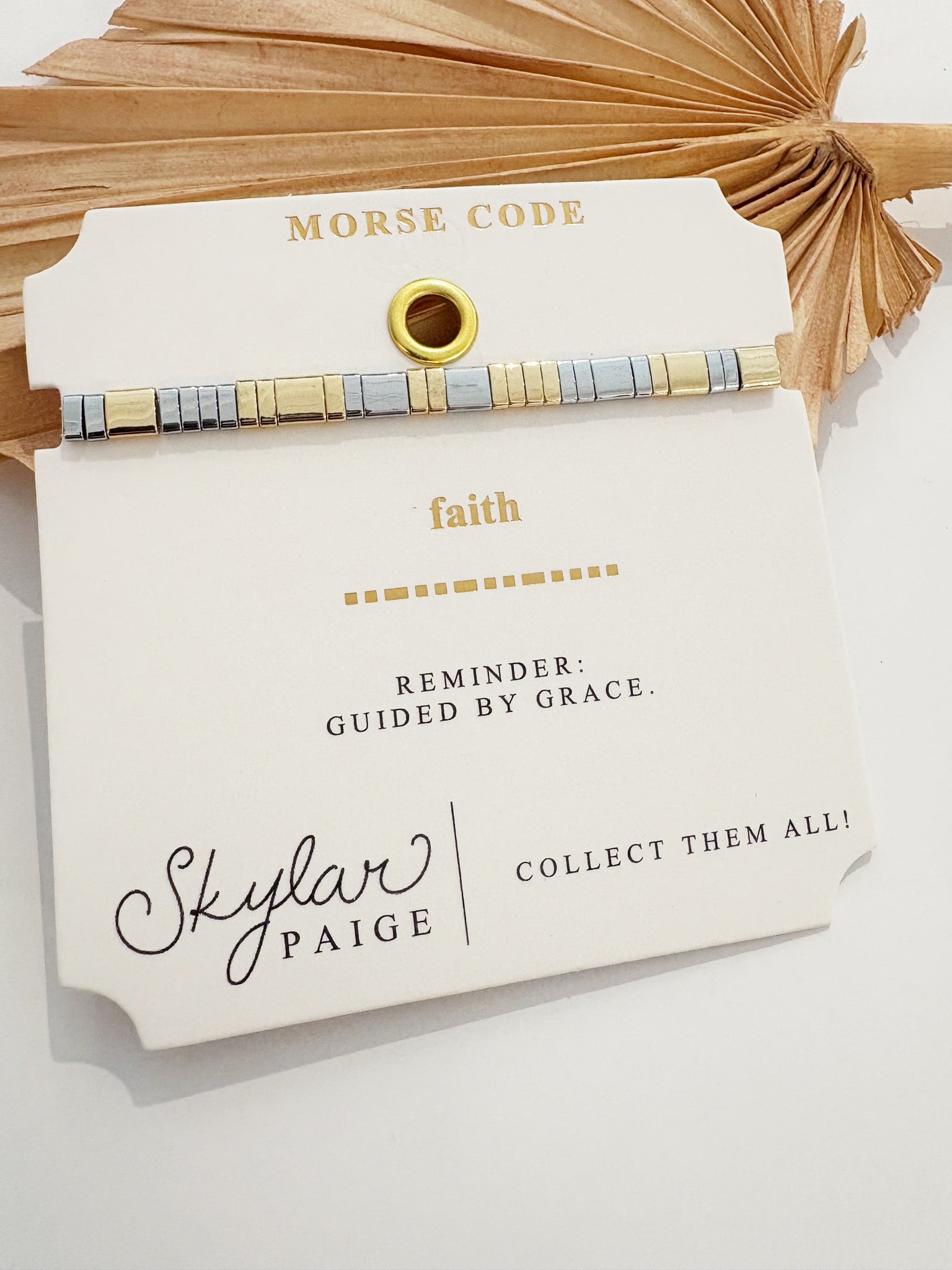 FAITH Morse Code Tila Bracelet