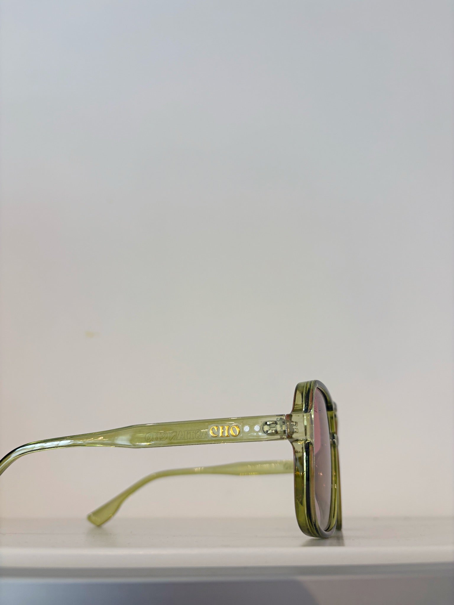 Sebastian Cho Oversized Aviator Sunglasses {Green/Pink}