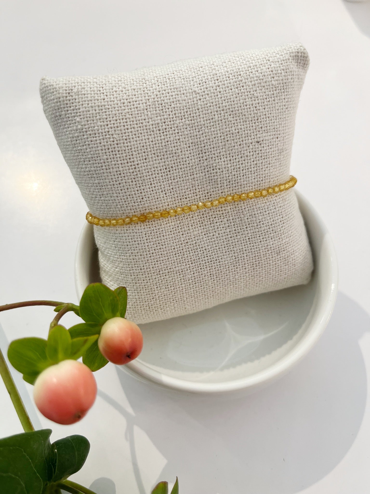 Rondelle Bracelet {Silver/Citrine}
