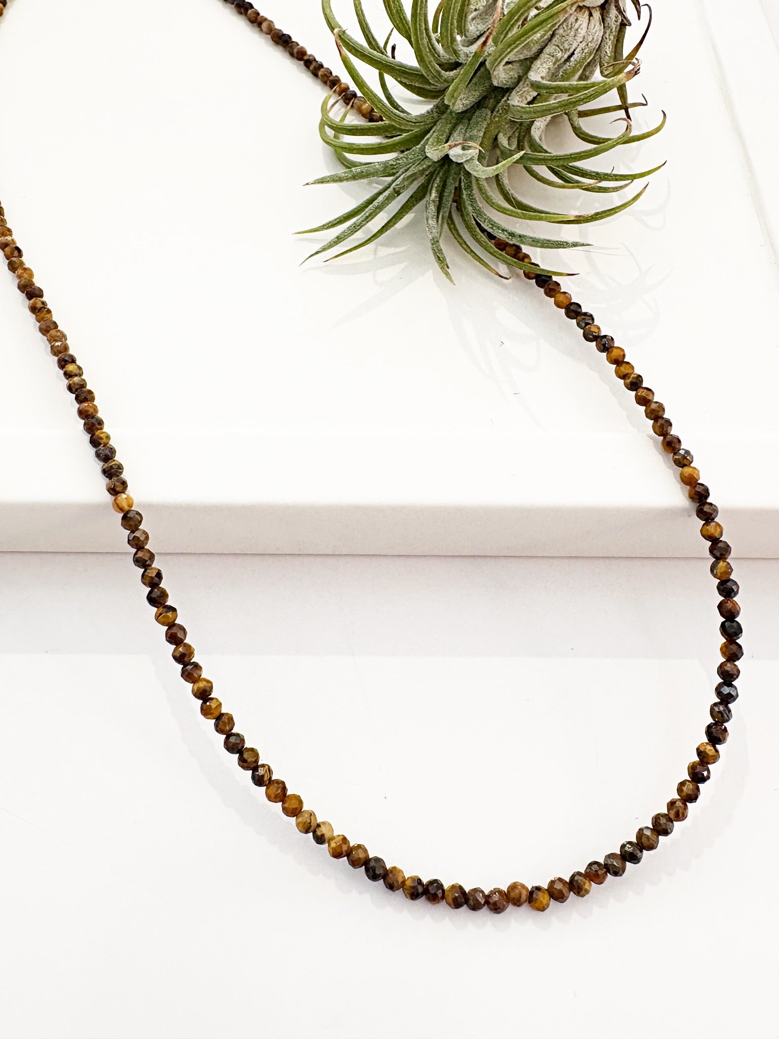 Rondelle Necklace {Tiger's Eye/Silver}