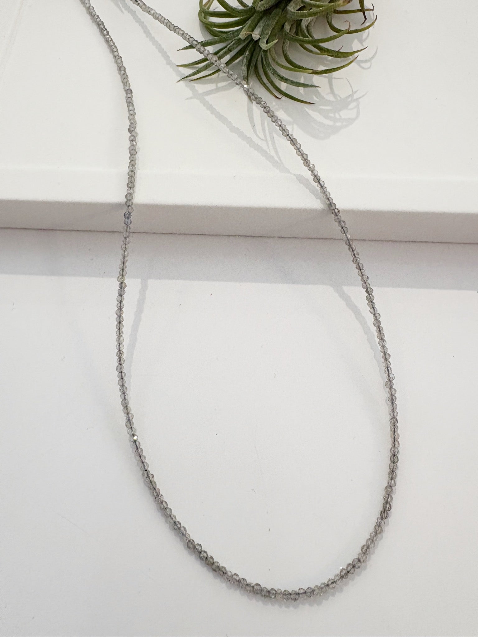 Rondelle Necklace {Labradorite/Silver}