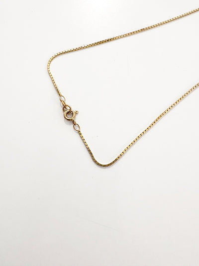 1mm Box Chain {14kt/Estate}