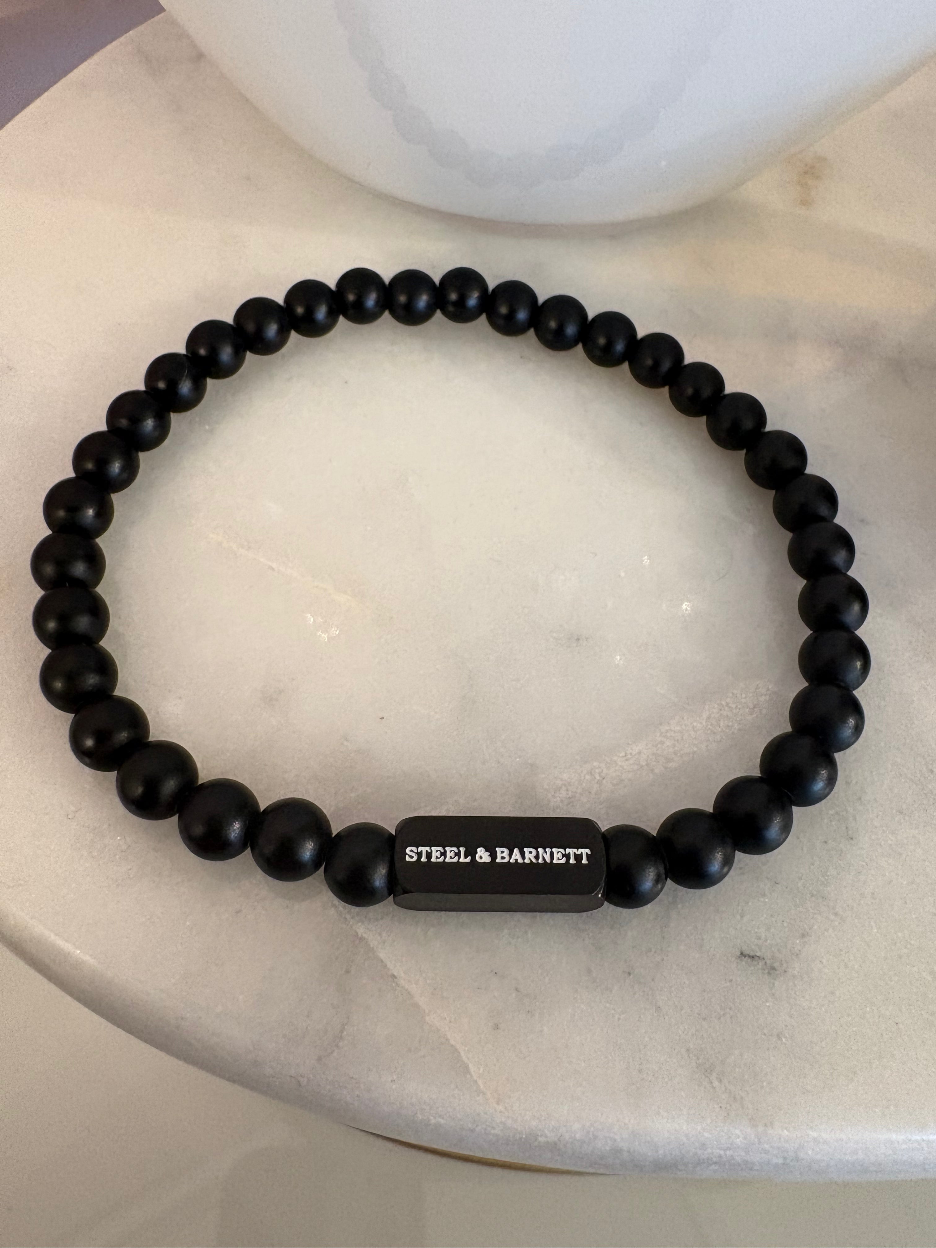 Natural Ned Stones Bracelet {Black/Black}