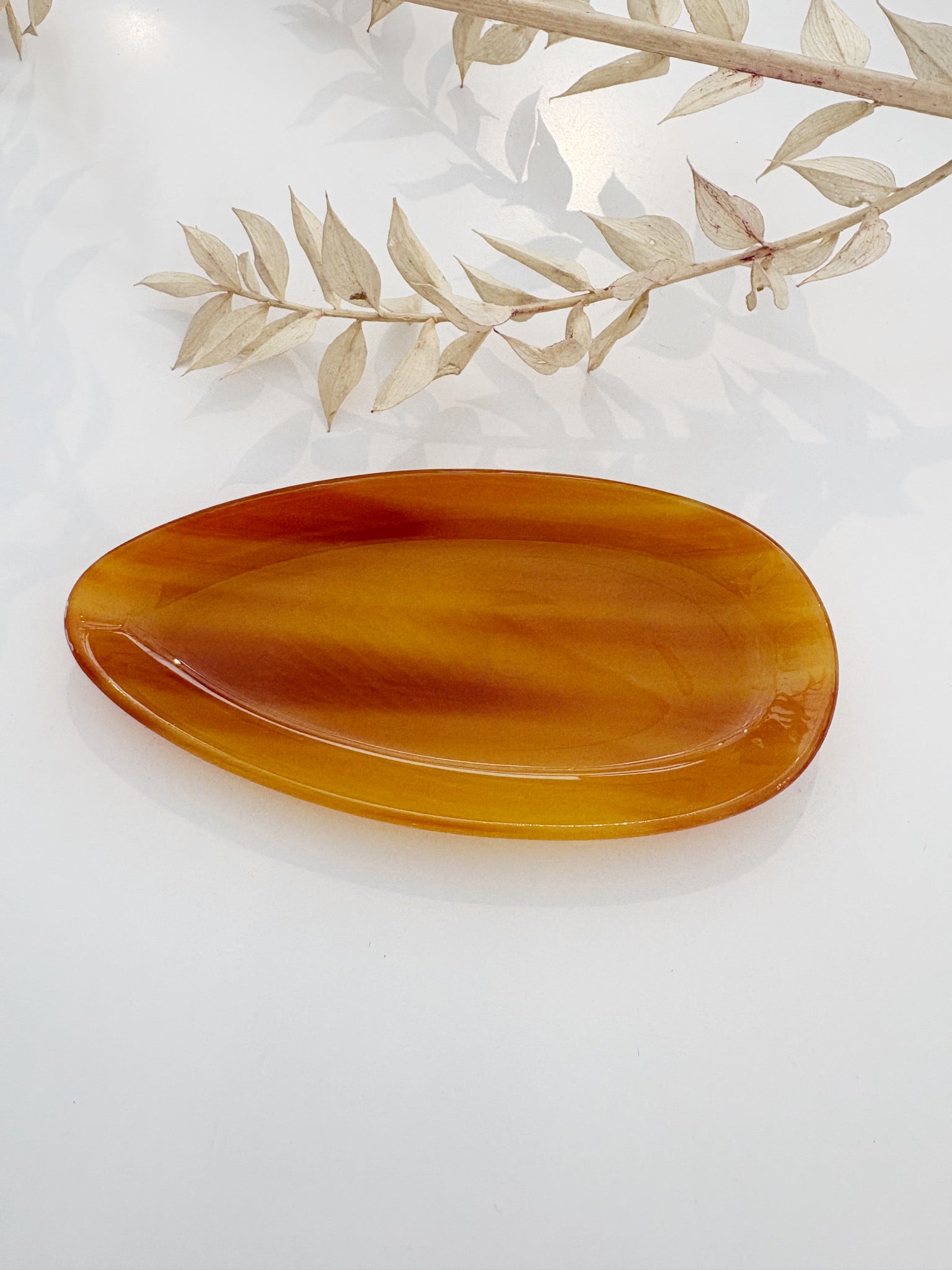Oval Ring Dish {Amber}