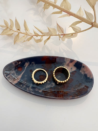Oval Ring Dish {Smoked}