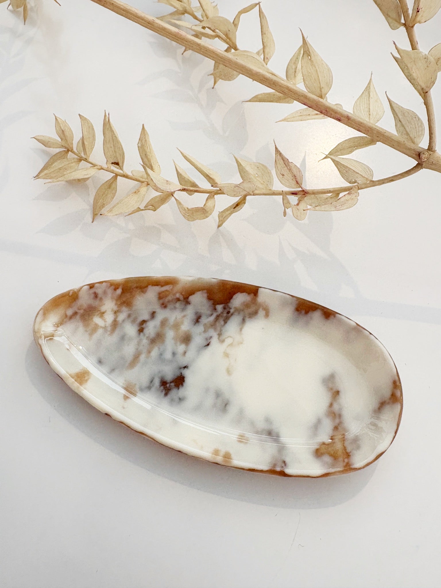 Oval Ring Dish {Warm Alabaster}