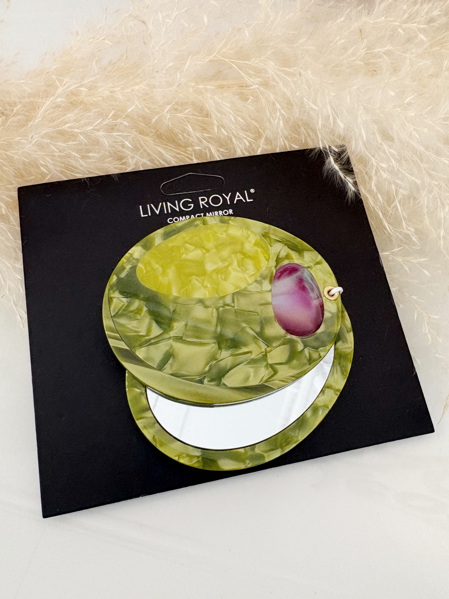 Swing Hinge Compact Mirror {Olive}