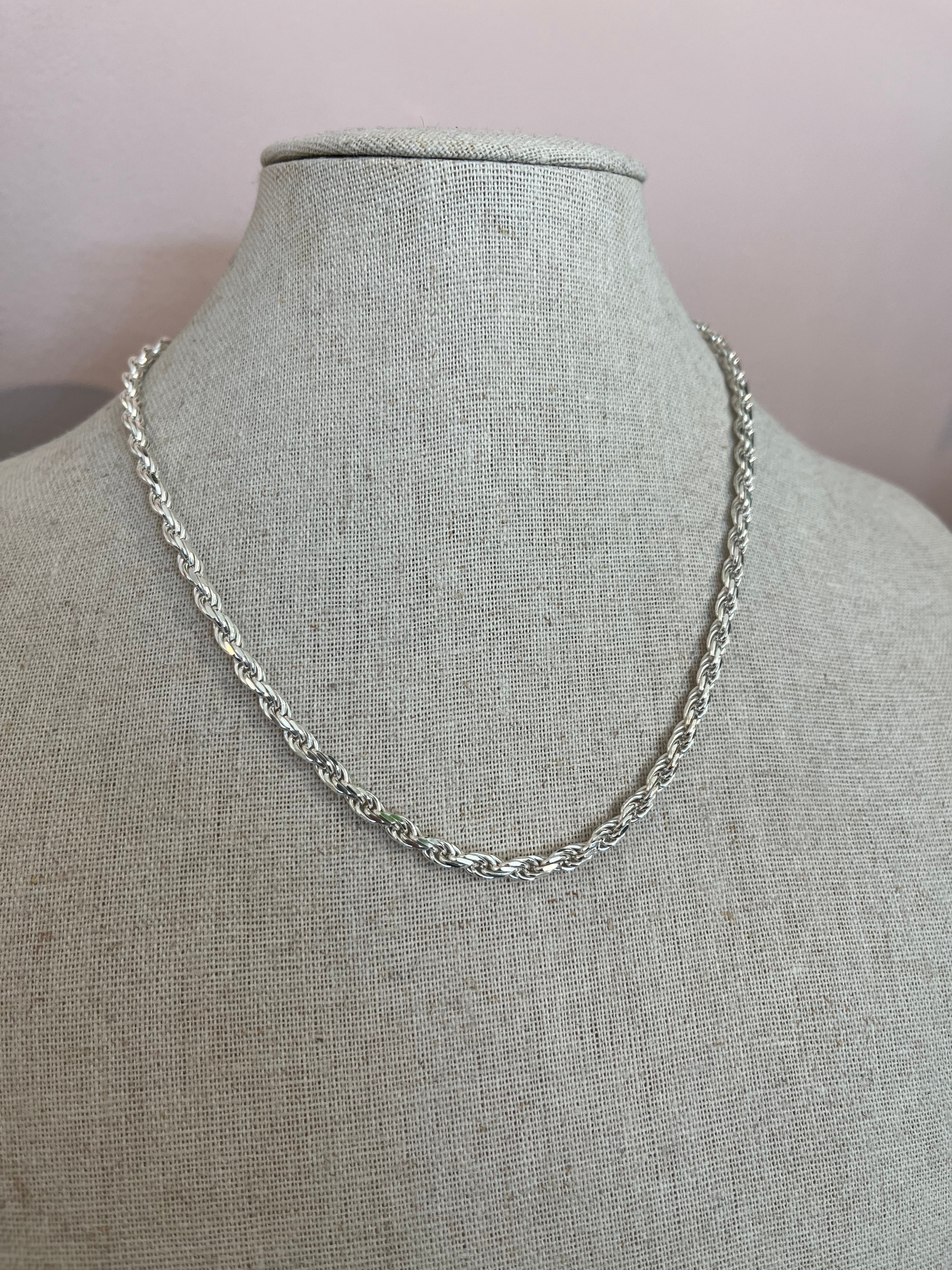 3.7mm Rope Necklace {Silver}