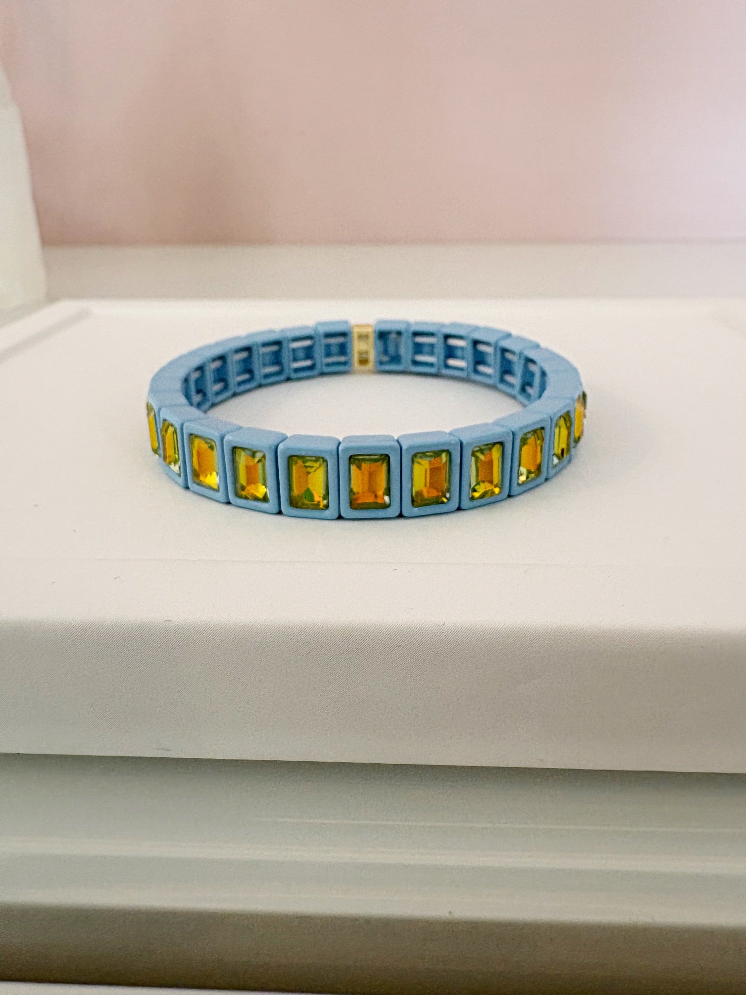 Penelope Stretch Sparkle Bracelet {Sky Blue}