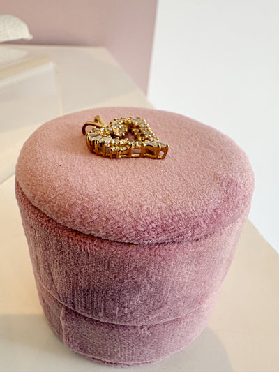 Diamond Heart Pendant {14kt/Estate}