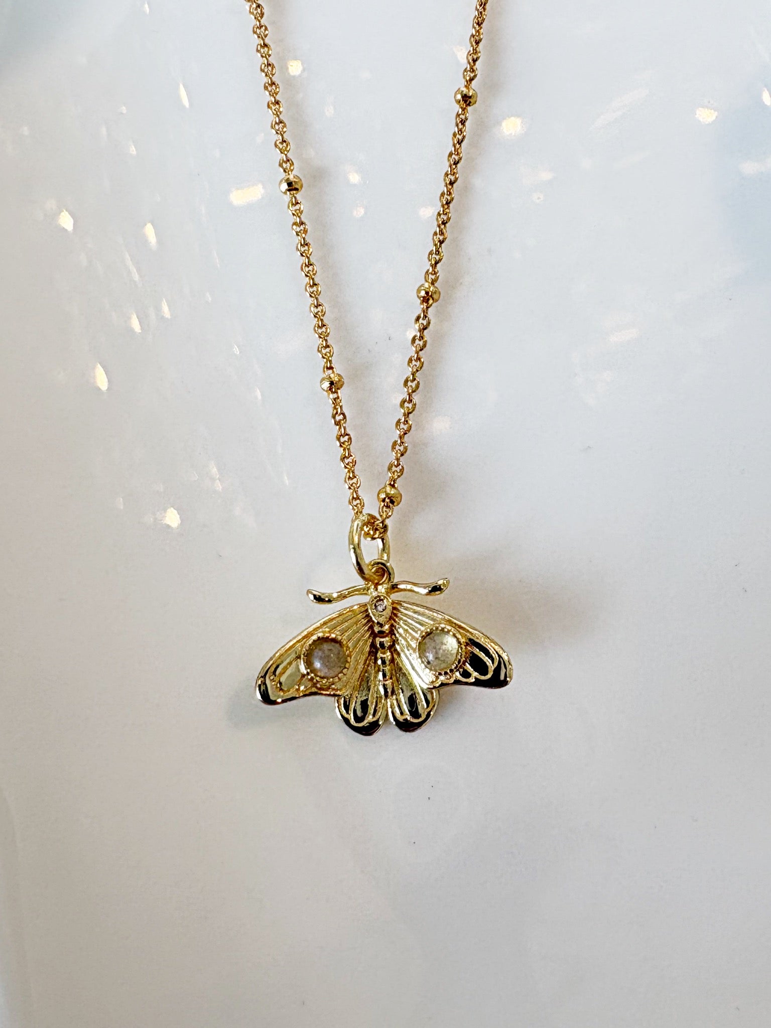 Mystic Moth Necklace {Gold}