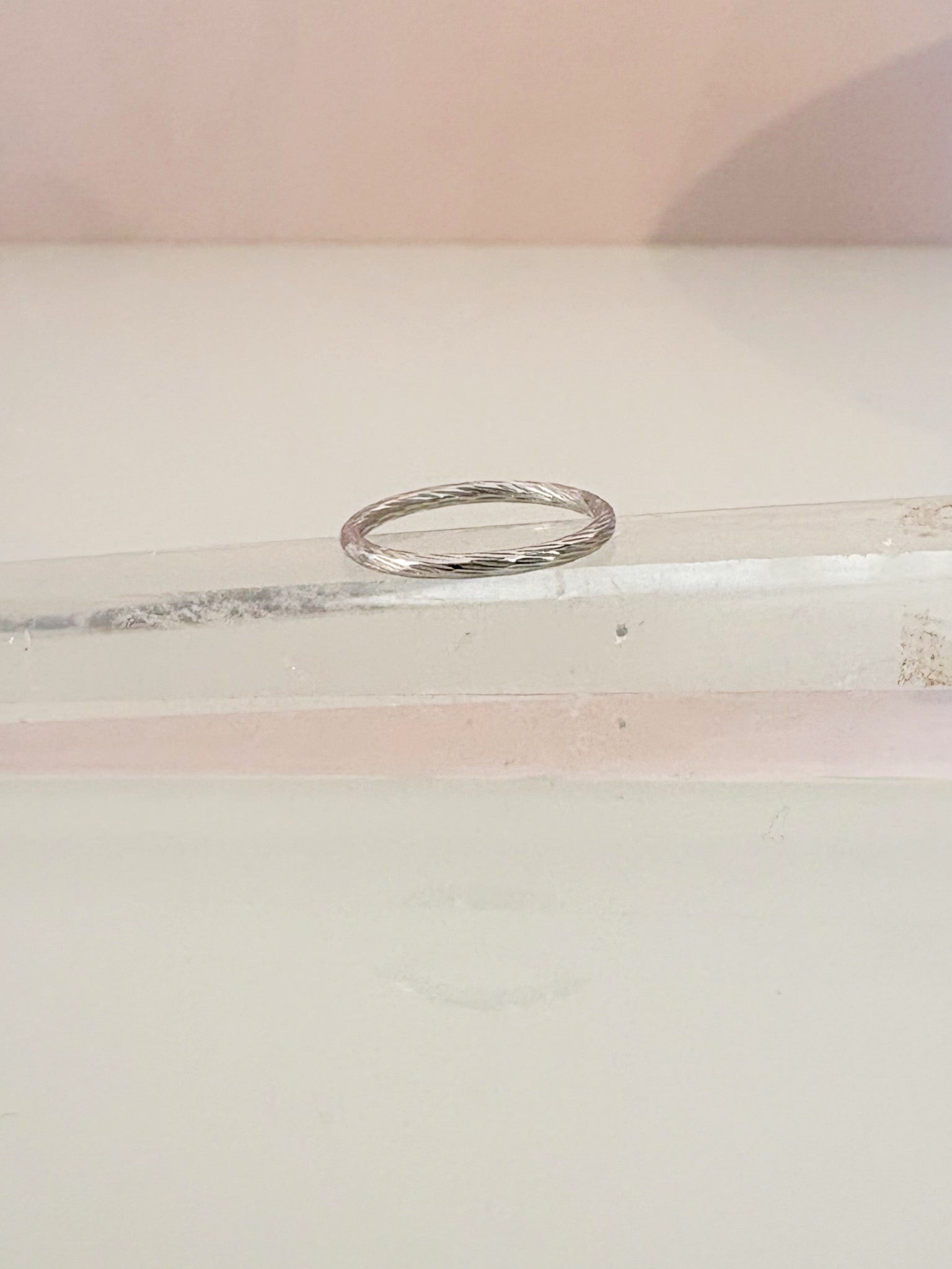 Textured Stacking Band {Silver}