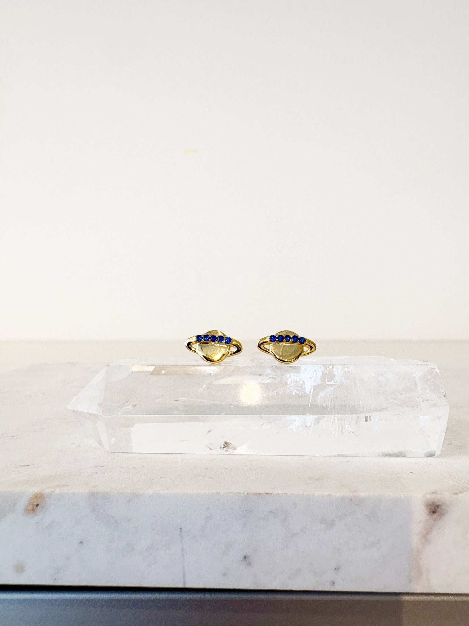 Extraterrestrial Planet Stud Earrings {Gold}