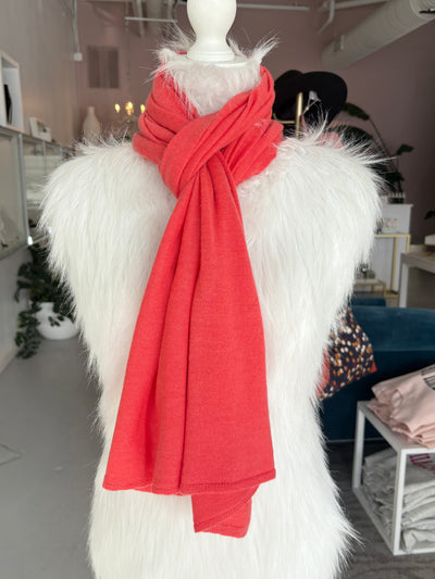 Cashmere & Merino Scarf {Coral}