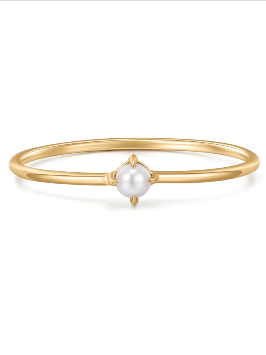 Fantasia Pearl Stacker Ring {14kt}