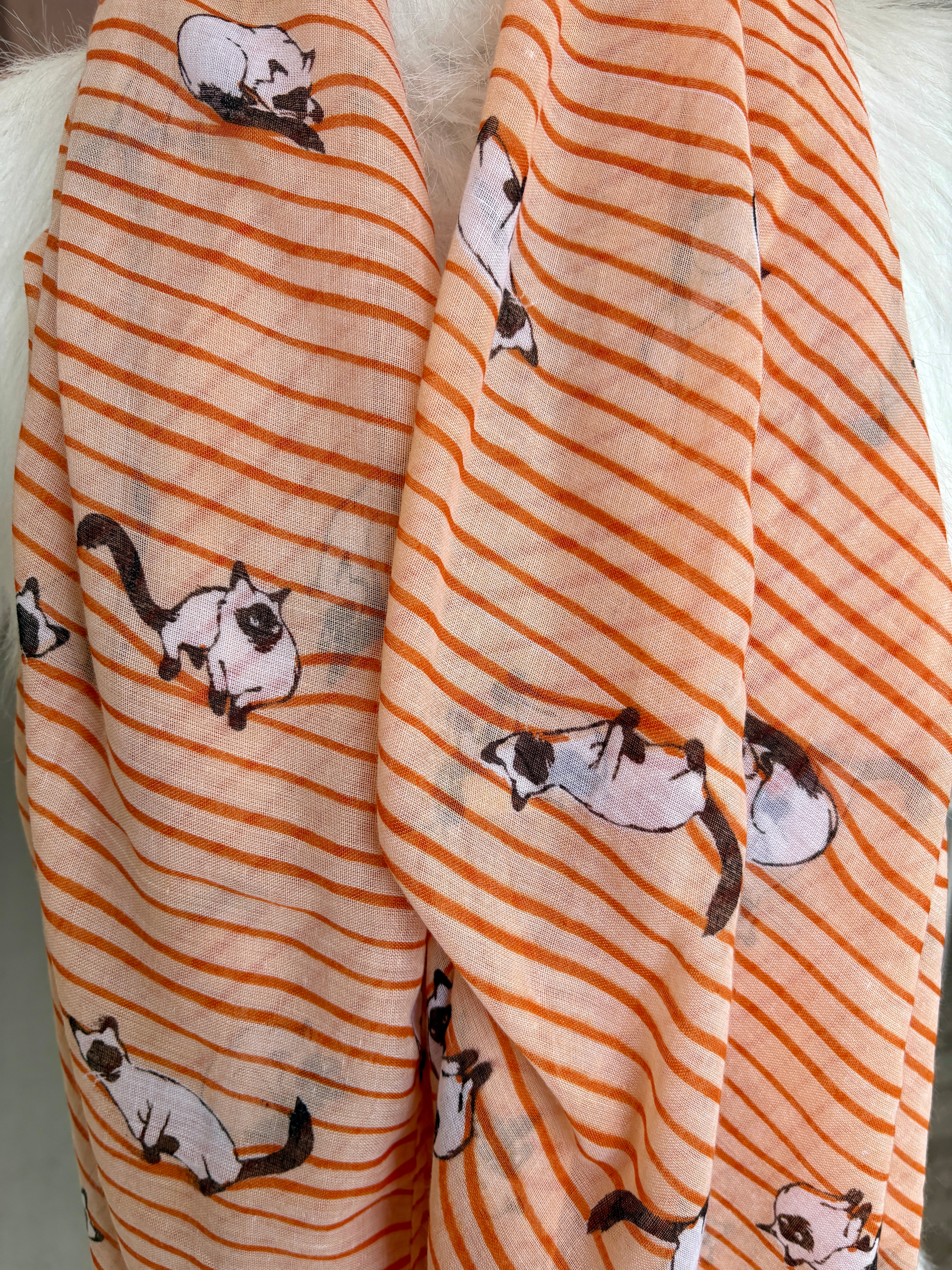 Siamese Cat Scarf {Orange}