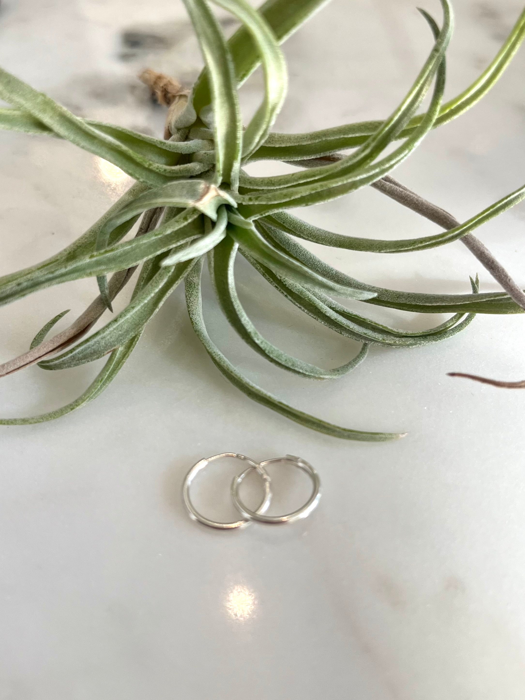 12mm Endless Hoop Earrings {Silver}