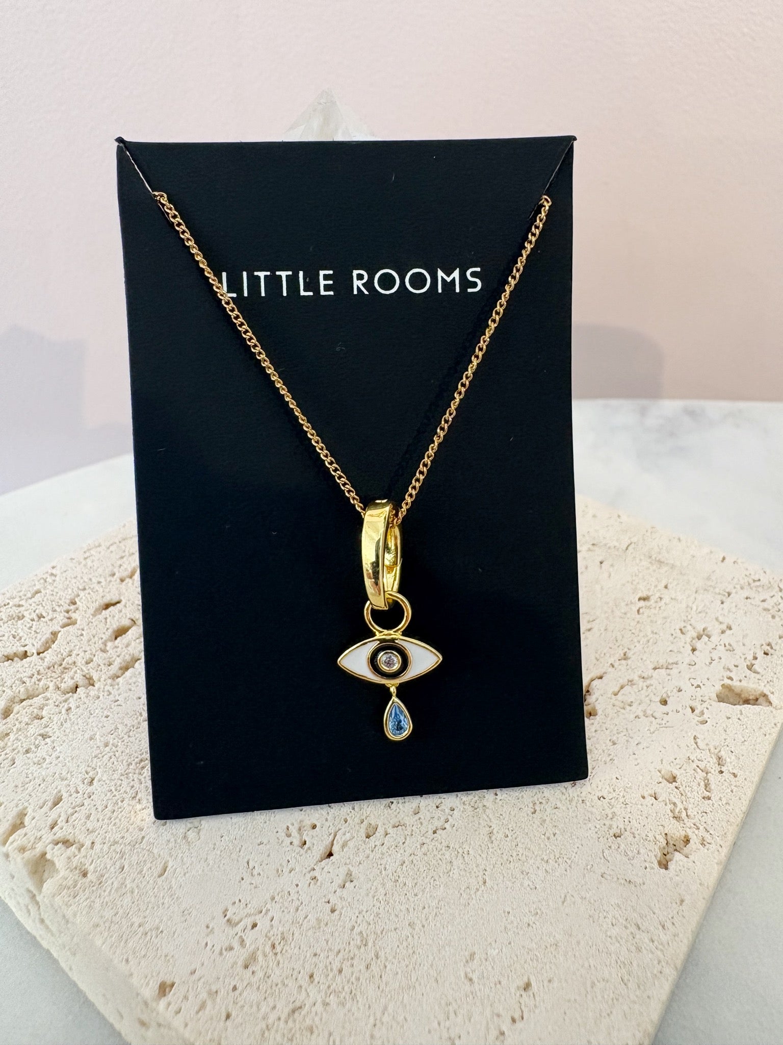 Cry Baby Charm Necklace {Gold}