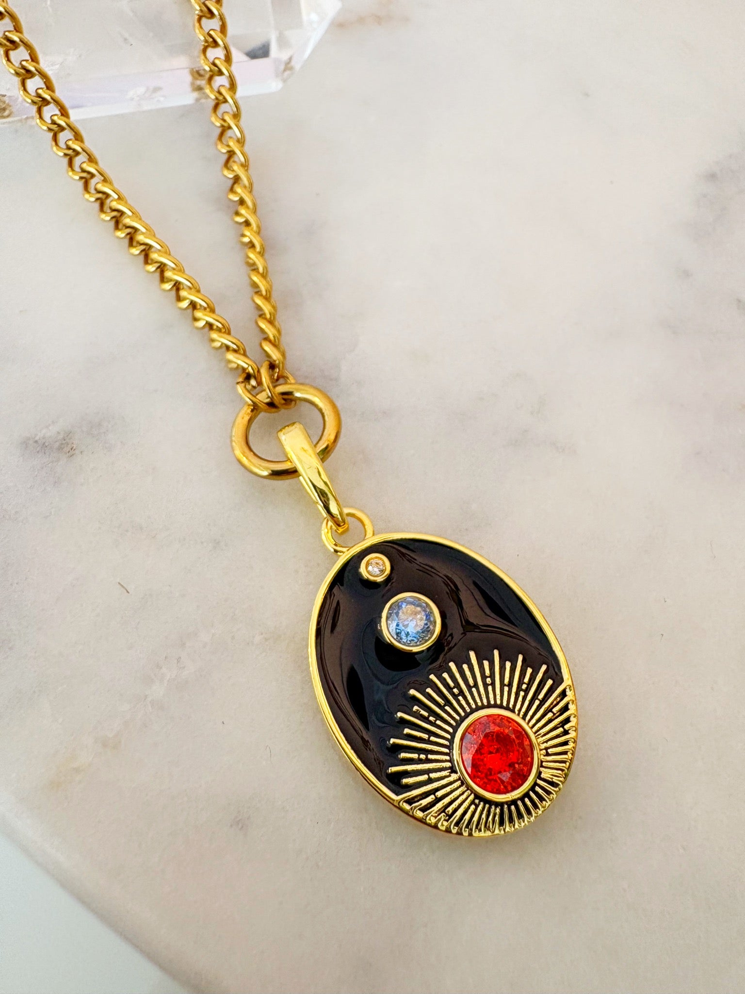 Orbit Charm Necklace {Gold}