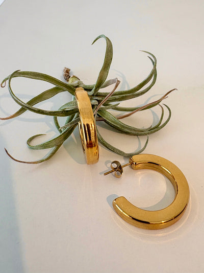 30mm Jane Hoop Earrings {Gold}