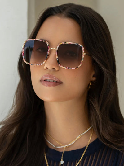 Cosmo Acetate Square Sunglasses {Rose Tortoise}
