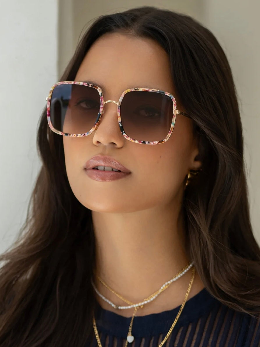 Cosmo Acetate Square Sunglasses {Rose Tortoise}