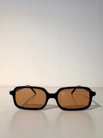 Miki Acetate Rectangular Unisex Sunglasses {Black}