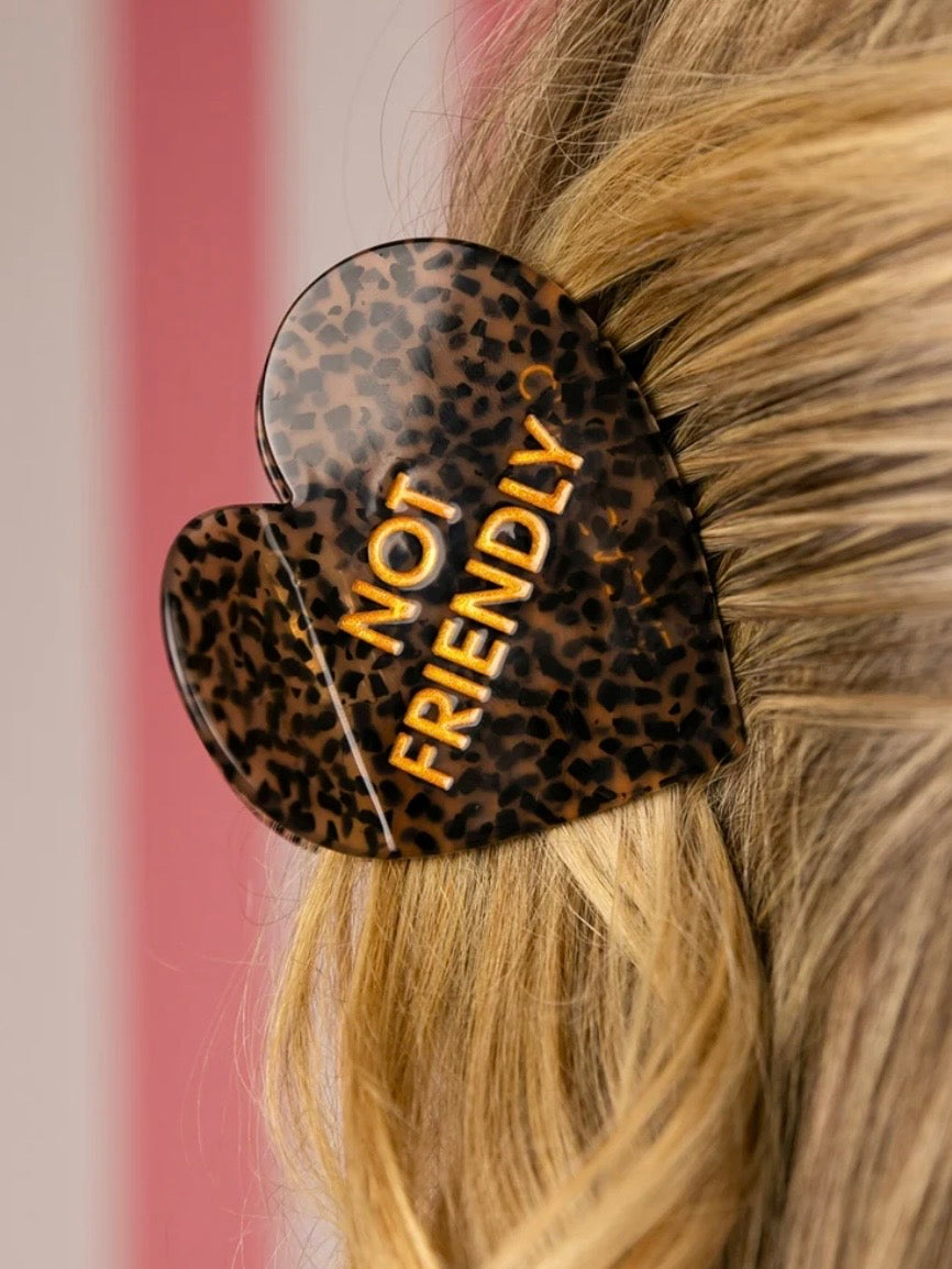 Not Friendly Hair Claw Clip