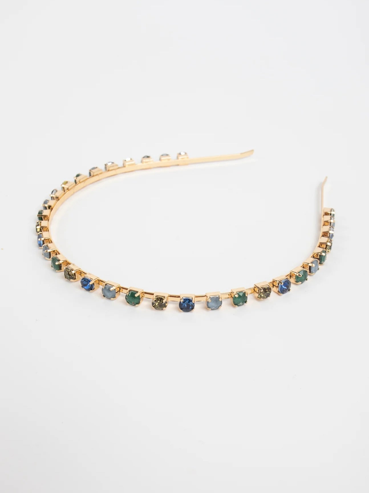 Skinny Multi Crystal Headband {Teal}