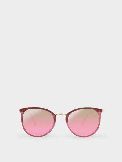 Santorini Round Sunglasses {Pink Mirror}