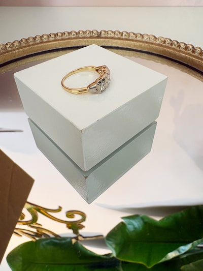 Two-Tone Three-Stone Diamond Ring {14kt/Estate}