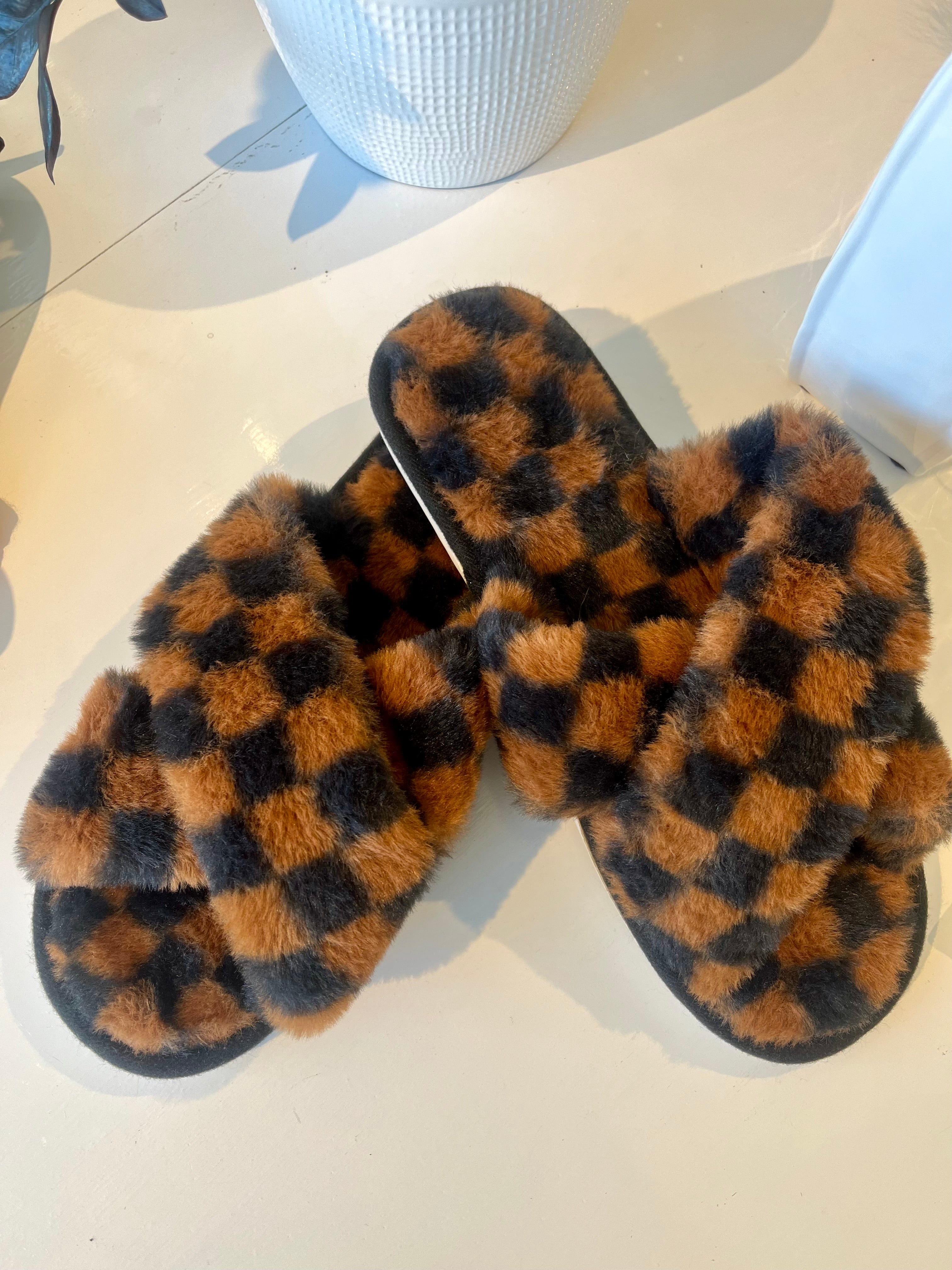 Checkered Slippers