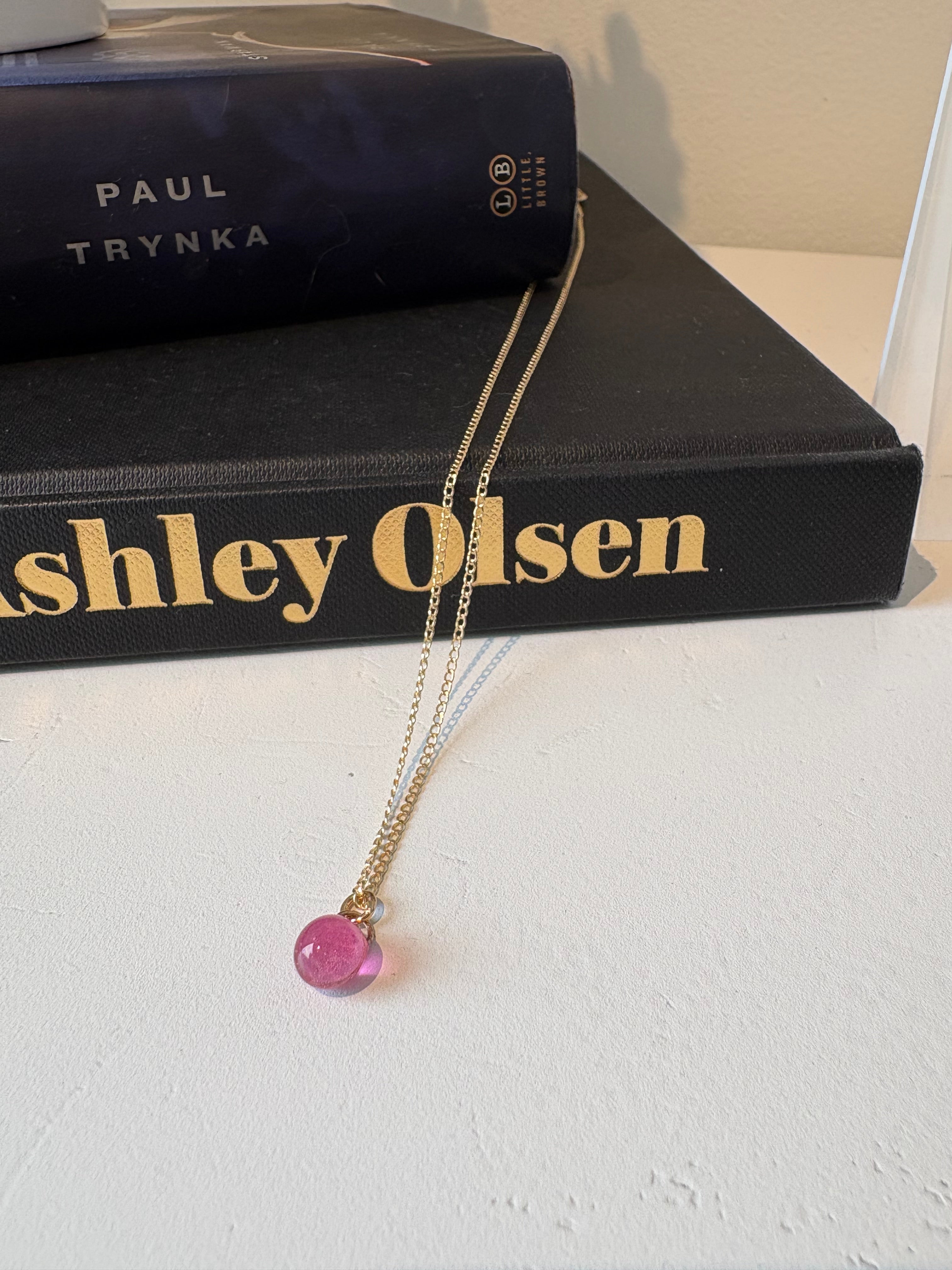 Droplet Small Necklace {Gold/Orchid}