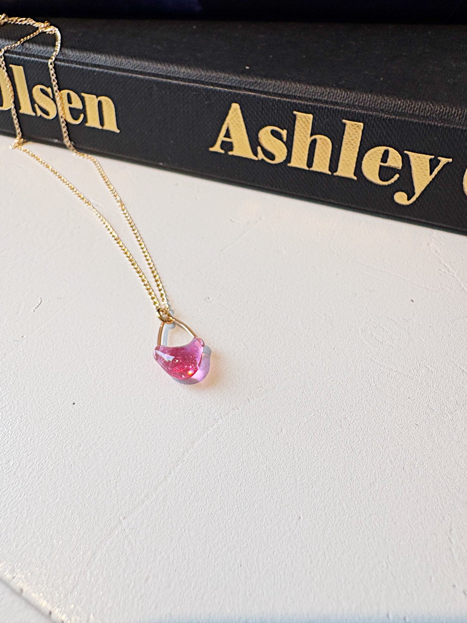 Godet Small Necklace {Gold/Rose}