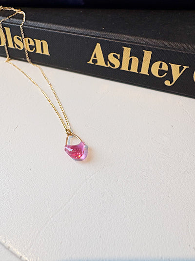 Godet Small Necklace {Gold/Rose}
