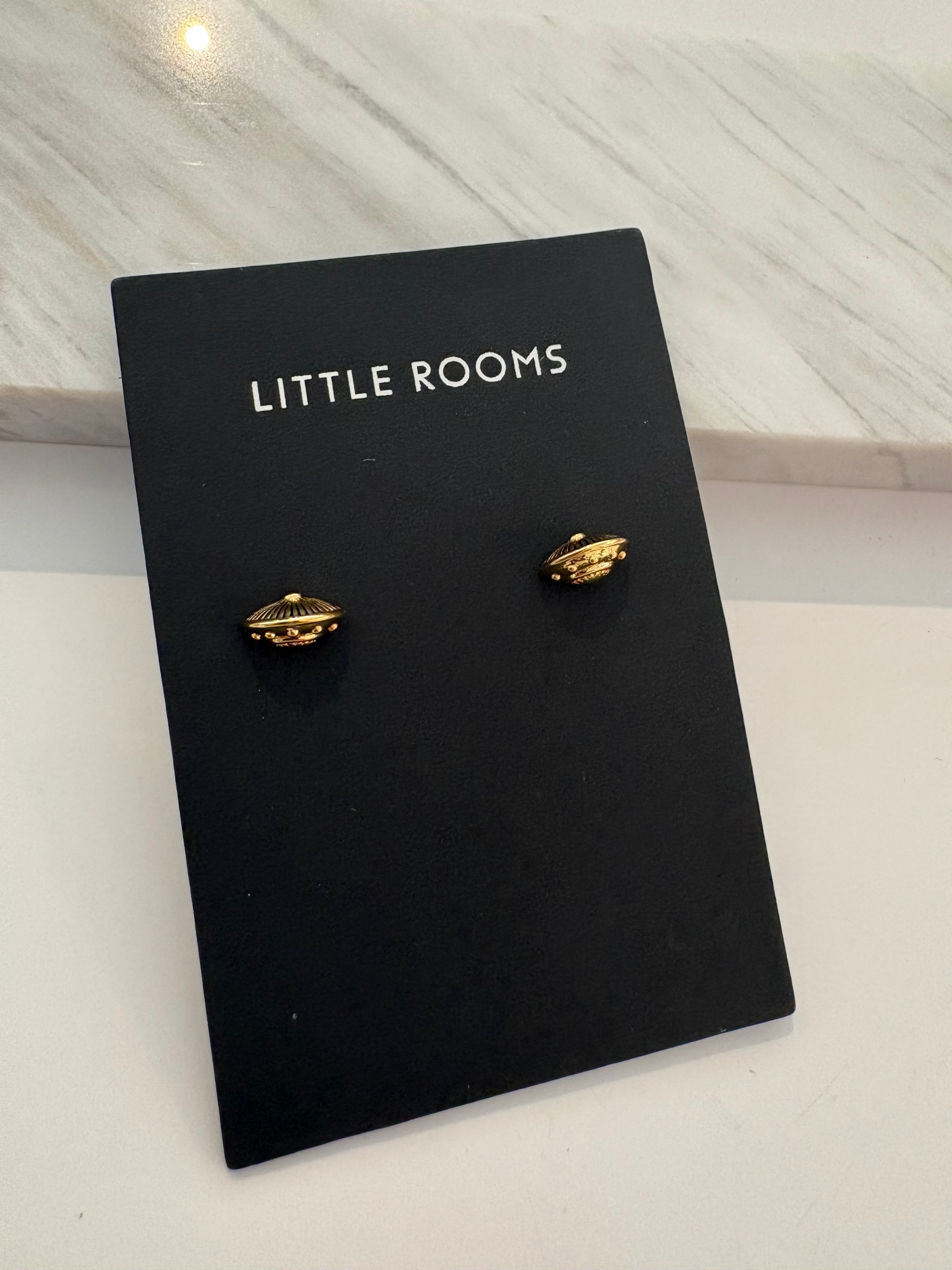 Spaceship Stud Earrings {Gold}