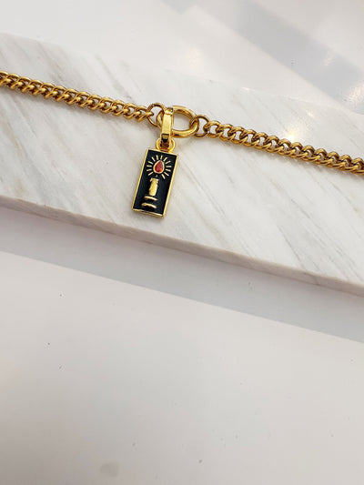 Candle Charm Horizon Bracelet {Gold}