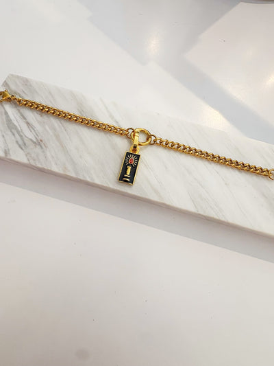 Candle Charm Horizon Bracelet {Gold}
