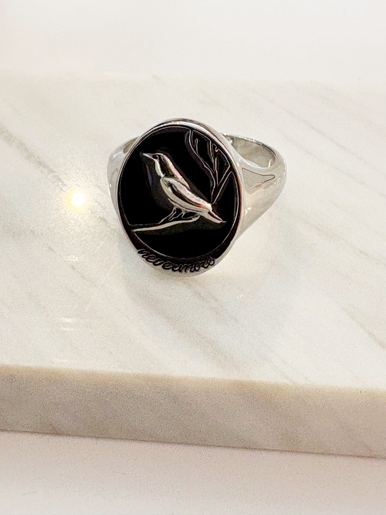 Nevermore Raven Ring {Silver}