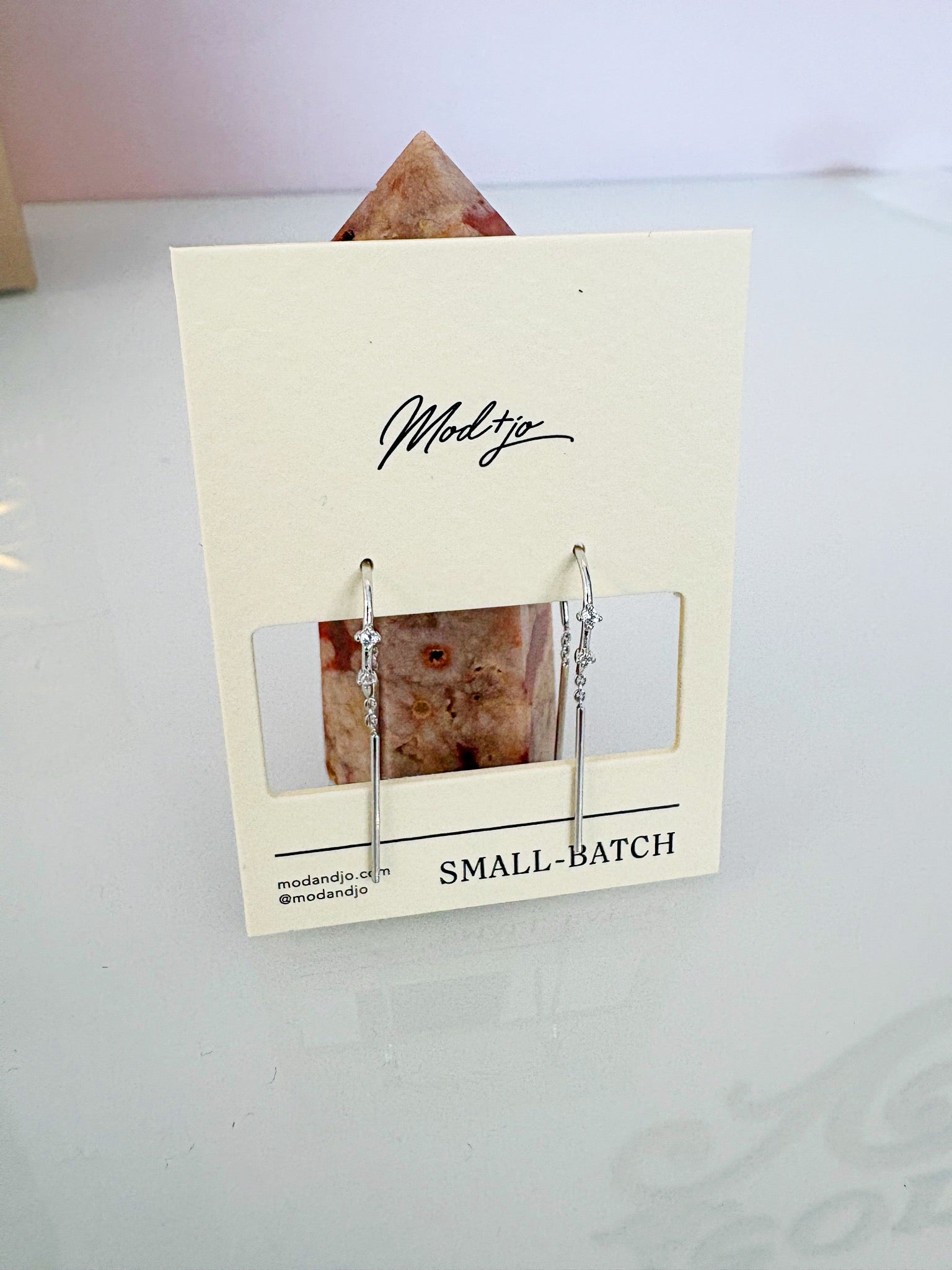 Mila Threader Huggie Earrings {Silver}