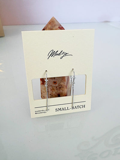 Mila Threader Huggie Earrings {Silver}