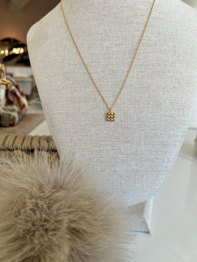 Crosshatch Necklace {Gold}