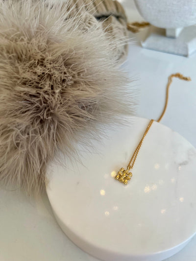 Crosshatch Necklace {Gold}