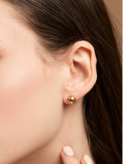 Screw Loose Stud Earring {Gold}