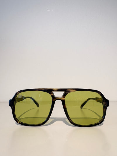 Sebastian Cho Relaxed Aviator Sunglasses {Tortoise/Lizard Green}