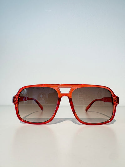 Sebastian Cho Relaxed Aviator Sunglasses {Cherry Red/Charcoal}