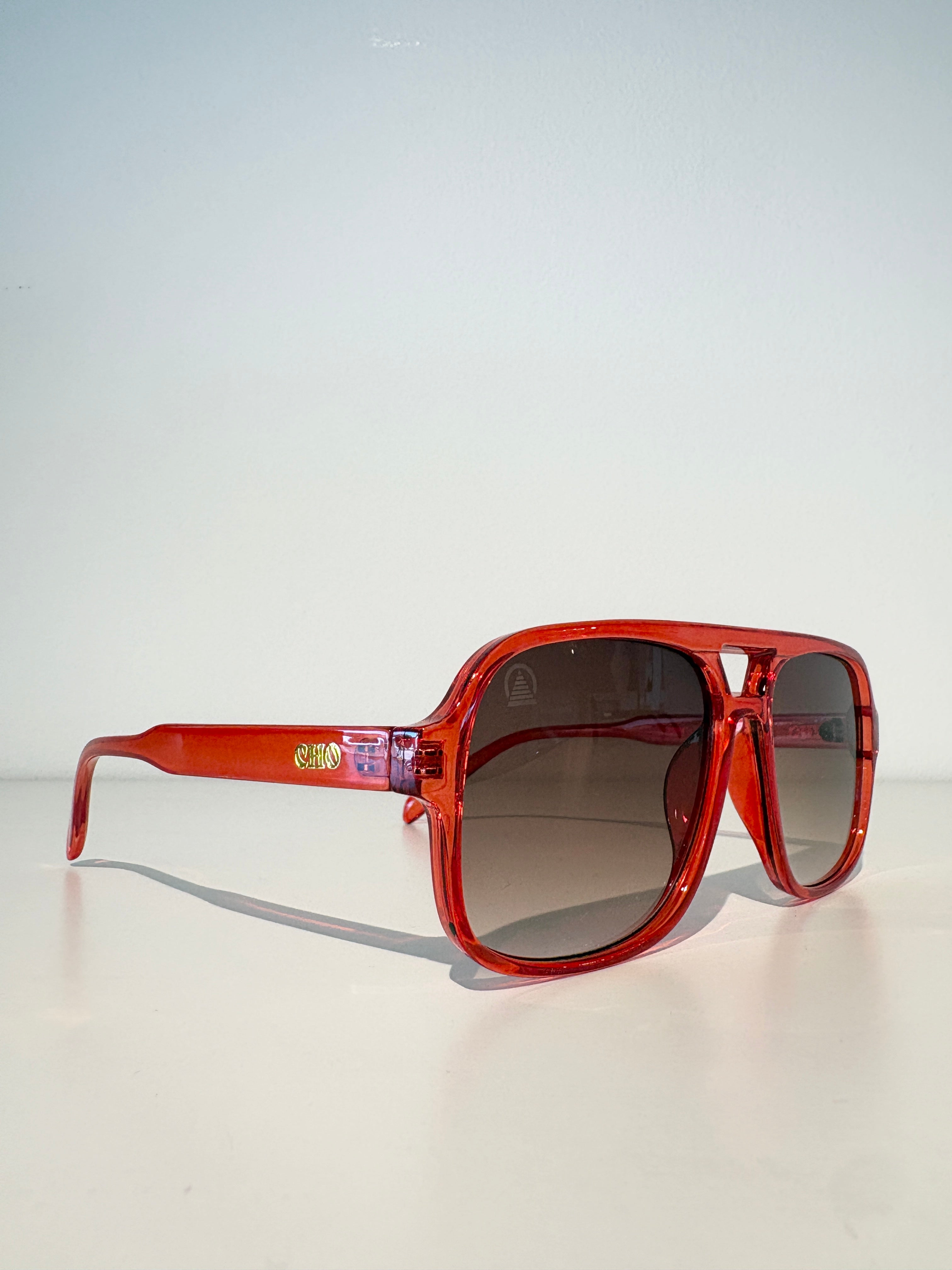 Sebastian Cho Relaxed Aviator Sunglasses {Cherry Red/Charcoal}