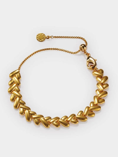 Heart Link Bracelet {Gold}