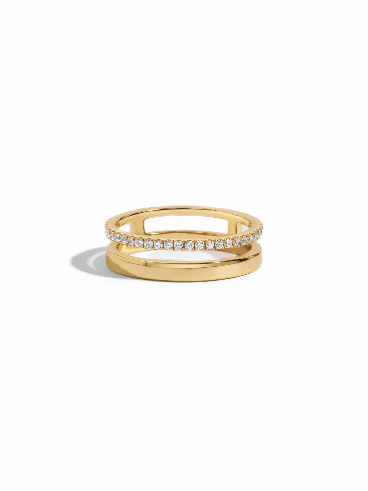 Double Sparkle Band Ring {Gold}